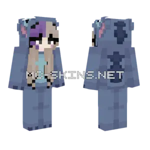 Blue Stitch Outfit Minecraft skin