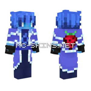 Blue Strawberry Boy Minecraft skin