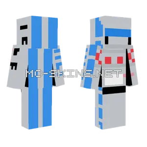 Blue Striped Robot