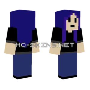 Blue Suit Figure Minecraft skin