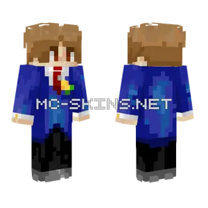 Blue Suit With Tie Minecraft skin