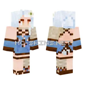 Blue Summer Dress Girl Minecraft skin