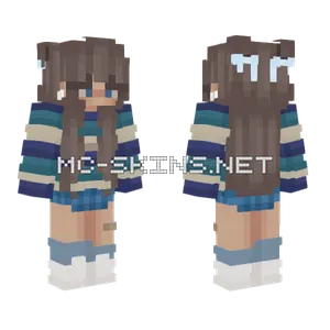 Blue Sweater Girl Minecraft skin