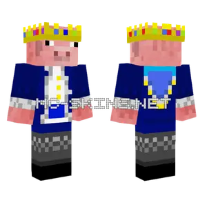 Blue Technoblade Minecraft skin