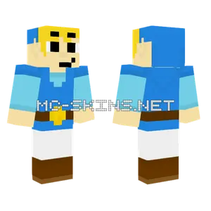 Blue Toon Link Minecraft skin