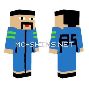 Blue Tracksuit Guy Minecraft skin