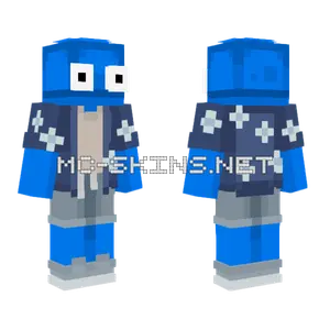 Blue Vacation Robot Minecraft skin
