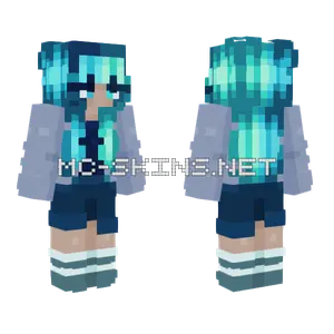 Blue Vibrancy Minecraft skin