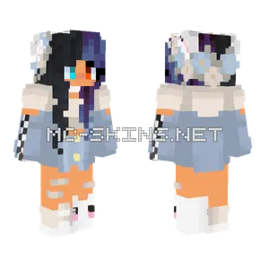 Blue Winter Girl Minecraft skin