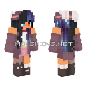 Blue Witch Hat Girl Minecraft skin