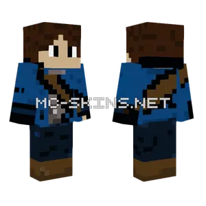 Blue Work Overalls Minecraft skin