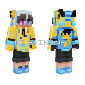 Blue Yellow Outfit Minecraft skin