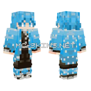 Blue Zenitsu Minecraft skin
