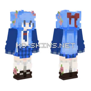 Blueberry Blossom Girl Minecraft skin
