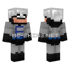 Bluey Batman Iron Helmet Minecraft skin