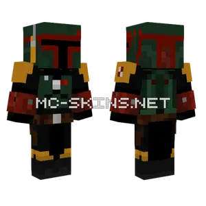 Boba Fett Removable Helmet Minecraft skin