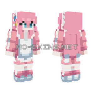 Bocchi Maid Tracksuit Minecraft skin