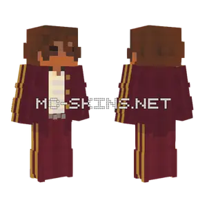 Boy In Fancy Red Outfit Minecraft skin