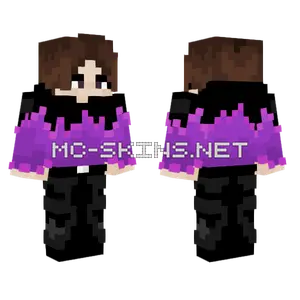 Boy Purple Pink Black Minecraft skin