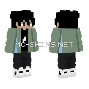 Boy With Green Jacket Minecraft skin