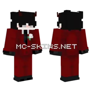 Broken Red Suit Minecraft skin