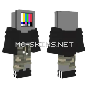 Broken TV Head Minecraft skin