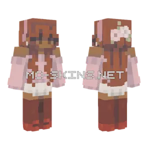 Brown and Pink Dress