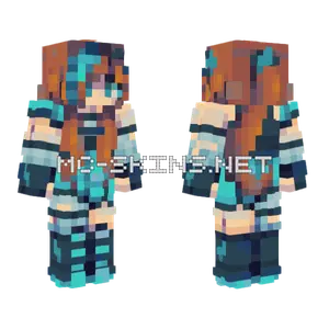 Brown and Teal Hoodie