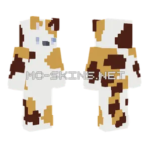 Brown And White Dog Minecraft skin
