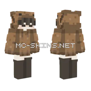 Brown Axolotl Femboy Minecraft skin