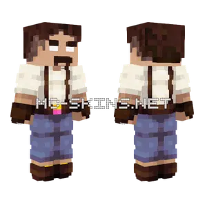 Brown Bearded Miner Minecraft skin