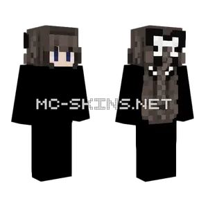 Brown Braided Hair with Bow Minecraft skin
