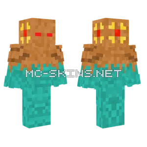 Brown Creature With Red Eyes Minecraft skin