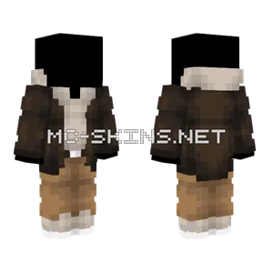 Brown Fluff Winter Coat Minecraft skin