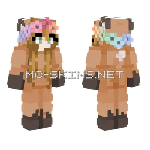 Brown Fox Girl Minecraft skin