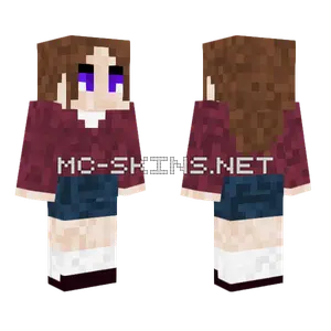 Brown Hair Autumn Minecraft skin