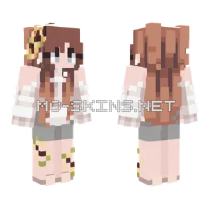 Brown Hair Girl Minecraft skin