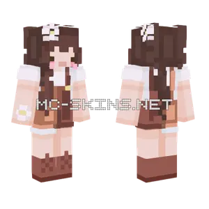 Brown Hair Girl Minecraft skin