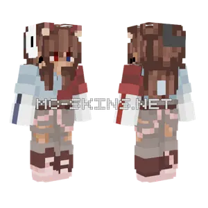 Brown Haired Girl Minecraft skin
