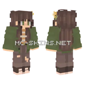 Brown Haired Girl Minecraft skin