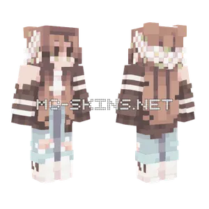 Brown Haired Girl Minecraft skin