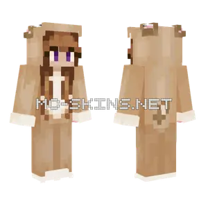 Brown Hamster Girl Minecraft skin
