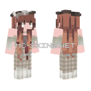 Brown Plaid Girl Minecraft skin