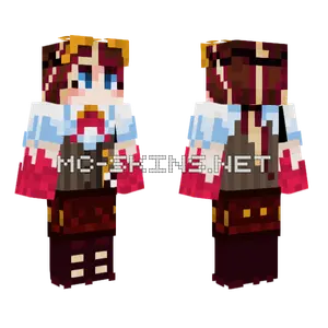 Brown Steampunk Girl Minecraft skin