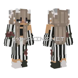 Brown Striped Outfit Minecraft skin
