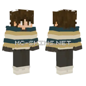Brown Striped Sweater Boy