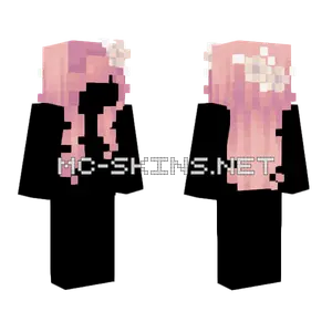 Bubblegum Pink Wavy Flowers Minecraft skin