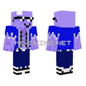 Buff Blue Axolotl Minecraft skin