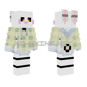 Bunny With Sweatshirt Poncho Minecraft skin