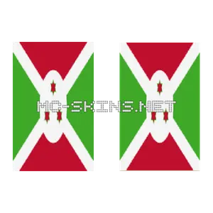 Burundi Flag cape, outside and lining
